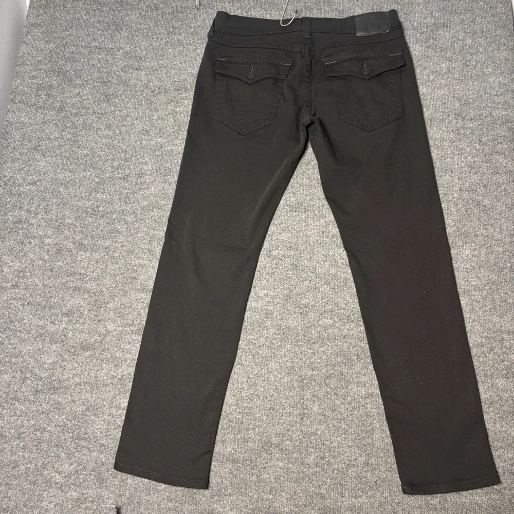 True Religion Jeans Mens 34 Black Geno Relaxed Slim Fit Stretch Denim Pants - Picture 2 of 16